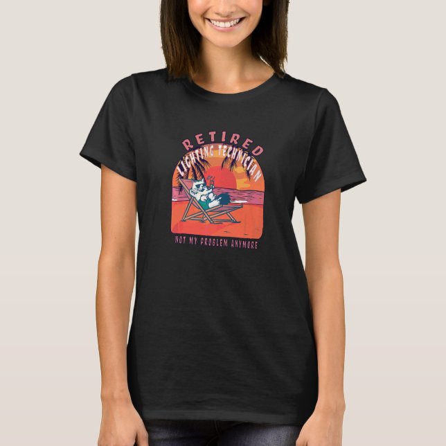 Retired Lighting Technician  Vintage Retirement T-Shirt (Front)