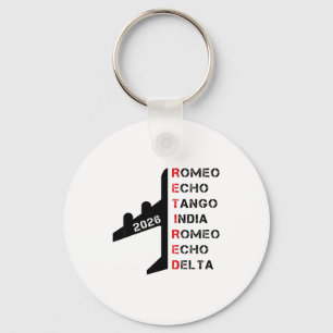 Retired Lot 2026 Phonetic Alphabet Retirement Gift Key Ring