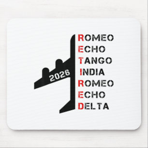 Retired Lot 2026 Phonetic Alphabet Retirement Gift Mouse Pad