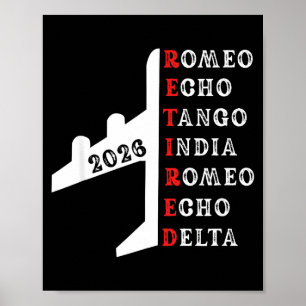 Retired Lot 2026 Phonetic Alphabet Retirement Gift Poster