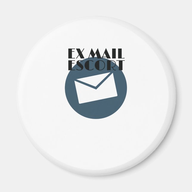 Retired Mailman Ex Mail Escort Mail Carrier Magnet (Front)
