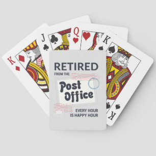 Retired Mailman Postal Worker Retirement Funny Playing Cards
