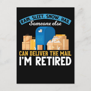 Retired Mailman Postal Worker Retirement Postcard