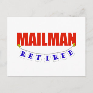 RETIRED MAILMAN POSTCARD