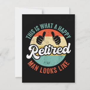Retired Man Funny Retirement Holiday Card