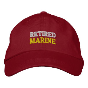 RETIRED MARINE EMBROIDERED BASEBALL CAP