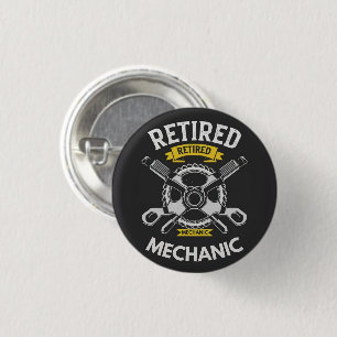 Retired Mechanic 3 Cm Round Badge
