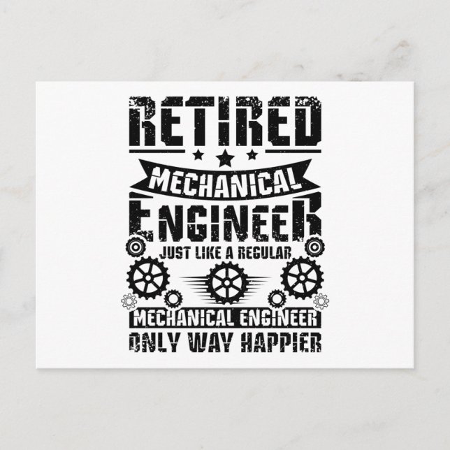 Retired Mechanical Engineer Postcard (Front)