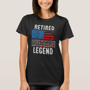 Retired Military Legend American Veteran Soldier R T-Shirt