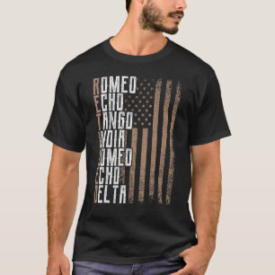 RETIRED Military Men Women Phonetic Alphabet Retir T-Shirt