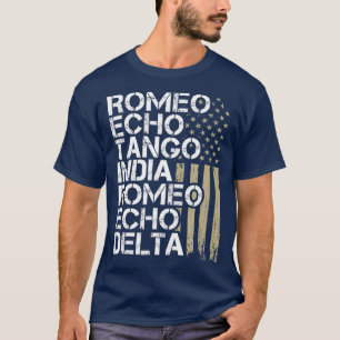 RETIRED Military Men Women Phonetic Alphabet Retir T-Shirt