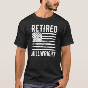 Retired Millwright Profession American Flag Premiu T-Shirt