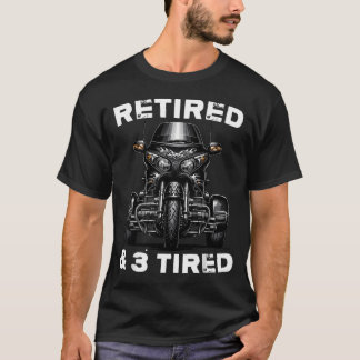 Retired Motorcycle Trike Grandpa Three-Wheeled T-Shirt