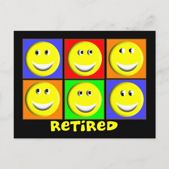 "RETIRED" Multi Design Postcard (Front)