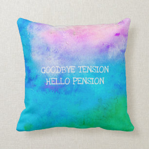 Retired Name Funny Goodbye Tension Hello Pension Cushion