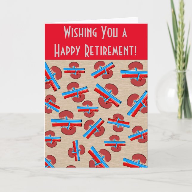Retired Nephrologist Greeting Card Red (Front)