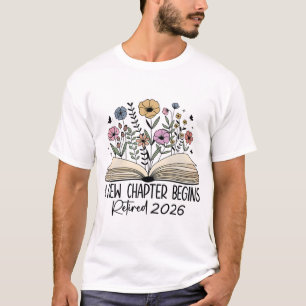 Retired New Chapter Book Floral Design T-Shirt
