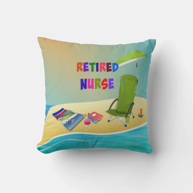 Retired Nurse, Fun in the Sun Cushion (Front)