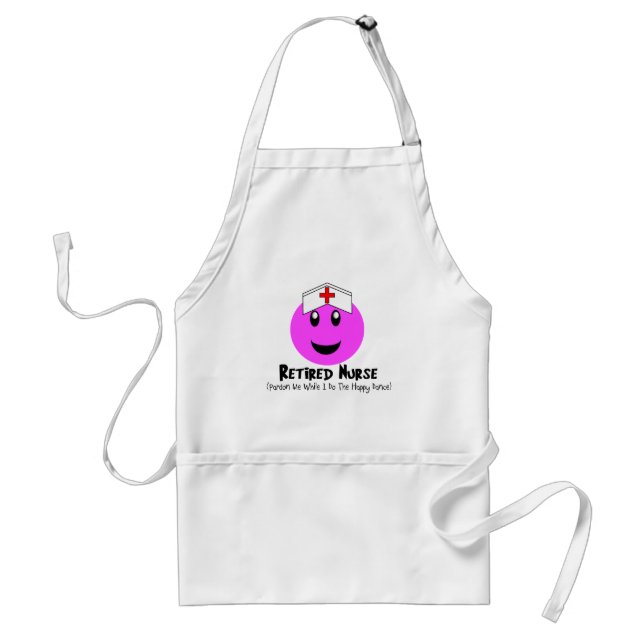 Retired Nurse Gifts "Happy Dance Pink Standard Apron (Front)