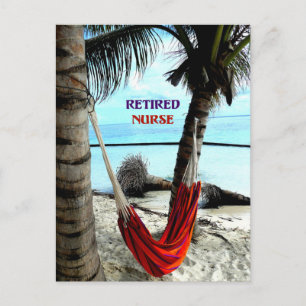 Retired Nurse - Hammock at the Beach Postcard