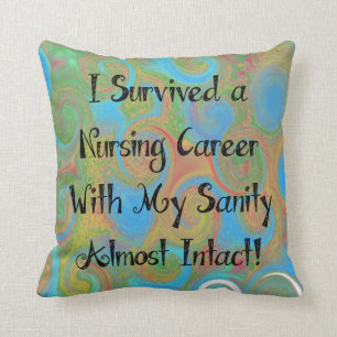 Retired Nurse Humour Cushion