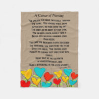 Retired Nurse Poem Fleece Blanket Brown