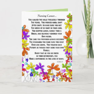 Retired Nurse Poem Greeting Card #18