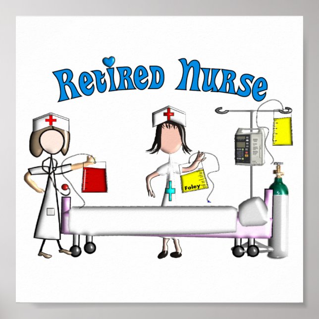 Retired Nurse Poster (Customisable) (Front)