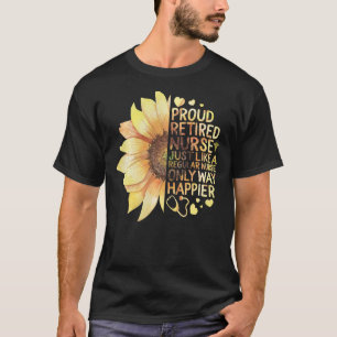 Retired Nurse Regular Happier Retirement Mum Grand T-Shirt