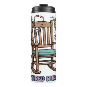 Retired Nurse Rocking Chair Thermal Tumbler