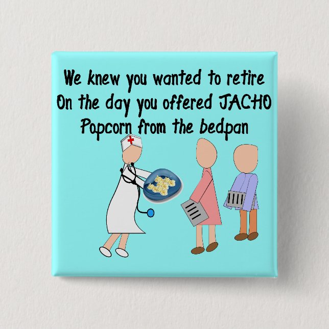 Retired Nurse Story Art Gifts 15 Cm Square Badge (Front)