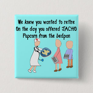 Retired Nurse Story Art Gifts 15 Cm Square Badge