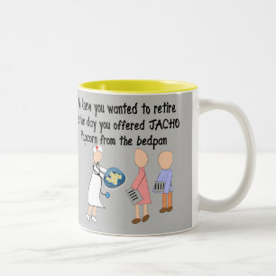 Retired Nurse Story Art Gifts ll Two-Tone Coffee Mug