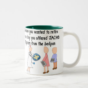 Retired Nurse Story Art Gifts Two-Tone Coffee Mug