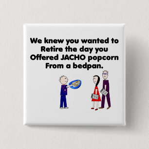 Retired Nurse Story Art JACHO 15 Cm Square Badge