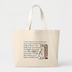 "Retired Nurse" Story Art--Unique Gift Items Large Tote Bag