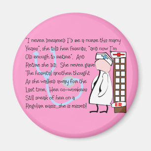 "Retired Nurse" Story Art--Unique Gift Items Magnet