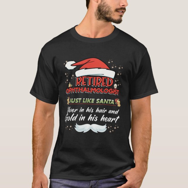 Retired Ophthalmologist Christmas  for Ophthalmolo T-Shirt (Front)