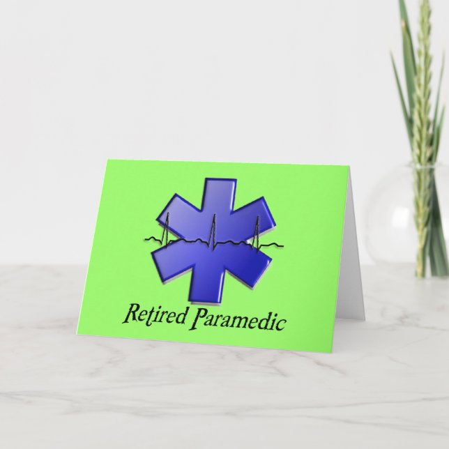 Retired Paramedic Gifts Card (Front)