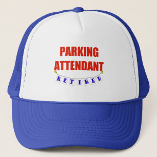 RETIRED PARKING ATTENDANT TRUCKER HAT