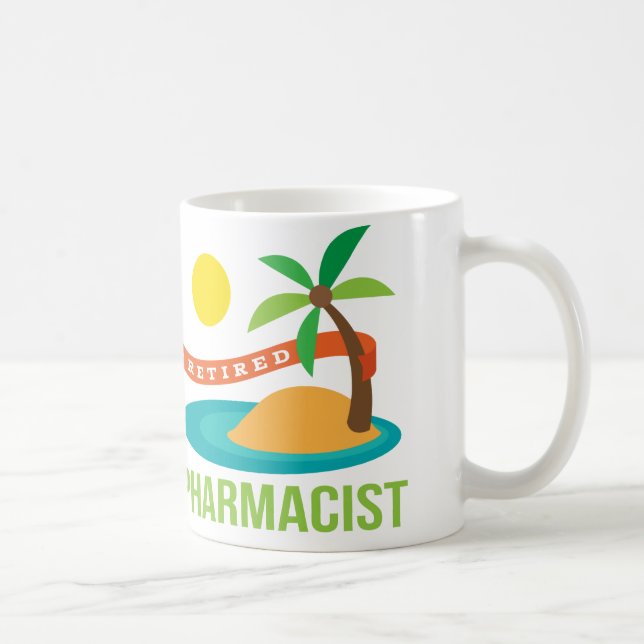 Retired Pharmacist Beach Coffee Mug (Right)