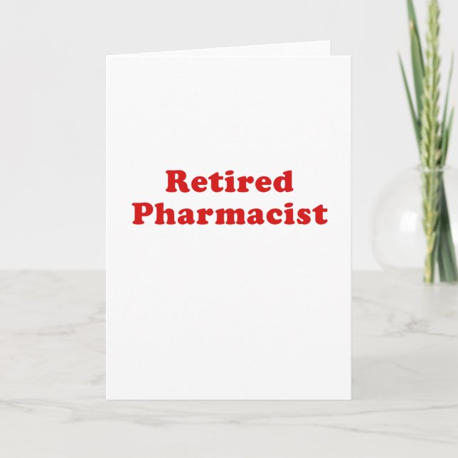 Retired Pharmacist Card (Front)