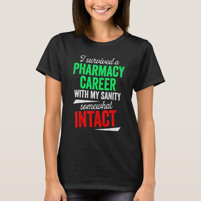 Retired Pharmacist Career Pharmacy Retirement T-Shirt (Front)