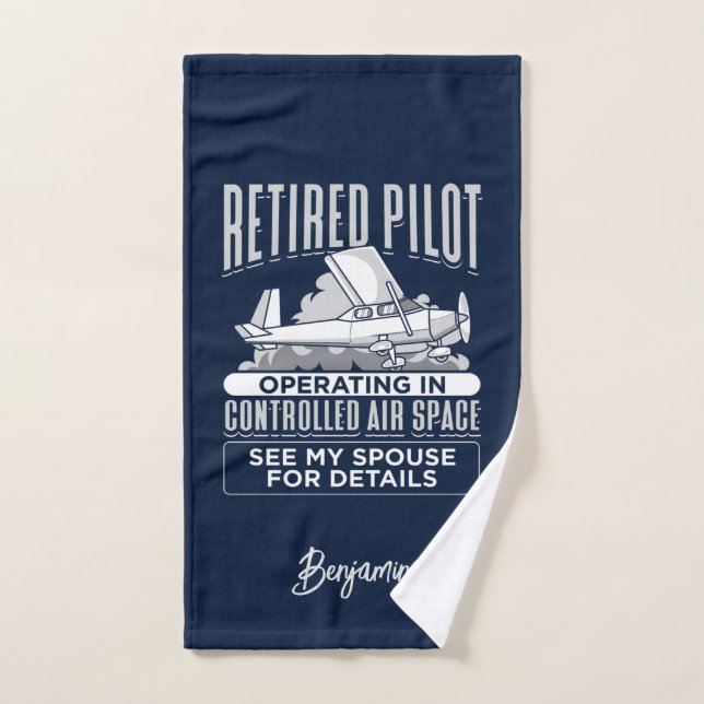 Retired Pilot Operating in Controlled Air Space Hand Towel (Hand Towel)