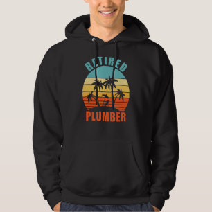 Retired Plumber Funny Plumbing Happy Retirement Hoodie
