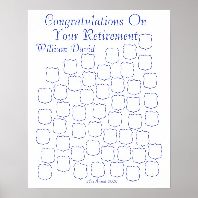 Retired Police Officer Congratulations Poster (Front)
