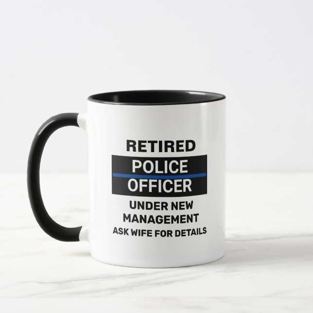 Retired Police Officer Funny Retirement  Mug (Left)
