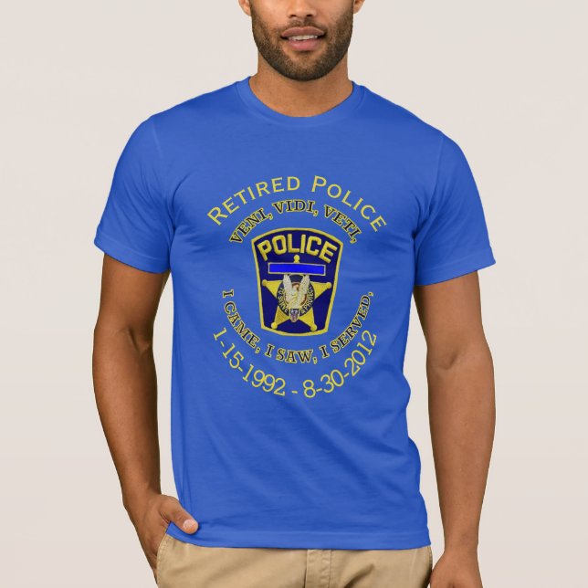 Retired Police Officer Patch VVV Shirt (Front)