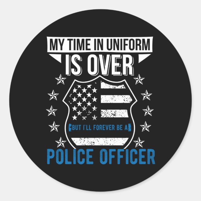 Retired Police Officer Retiret Police Officer Classic Round Sticker (Front)