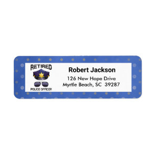 Retired Police Officer Return Address Label